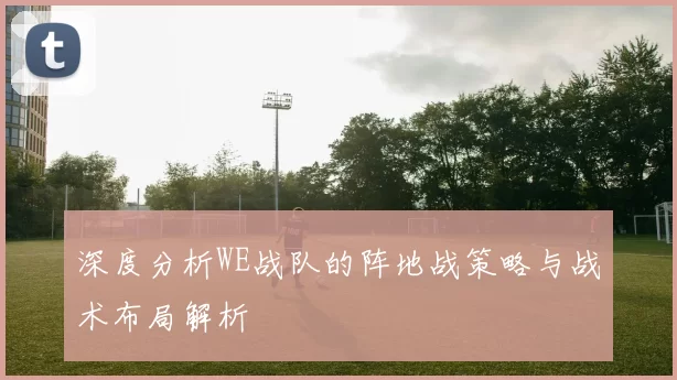 深度分析WE战队的阵地战策略与战术布局解析